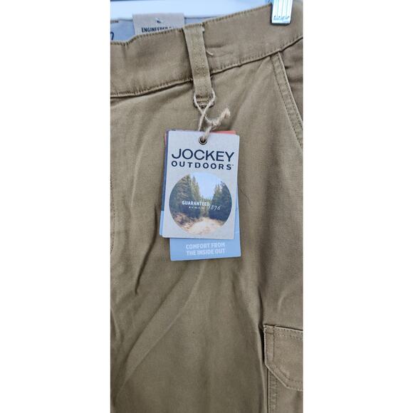 New NWT Jockey Outdoor Easy Fit Layering Pants Size 38 X 30 Tan Khaki - Picture 11 of 13